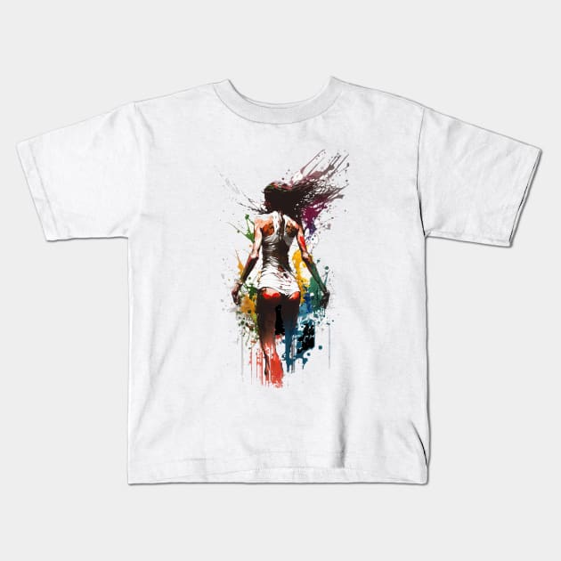 Exploited 3, expressive paint splatter, streetstyle Kids T-Shirt by obstinator